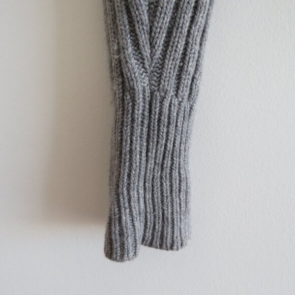 Gray Ribbed Women's Sweater - Picture 6 of 16